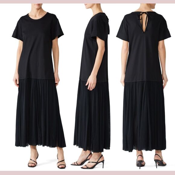 $545 RTR JIL‎ SANDER NAVY [ Small ] Drop Waist T-Shirt Dress in Black